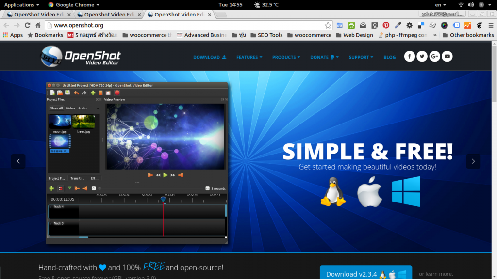 Openshot website @ 11 Jul, 2017