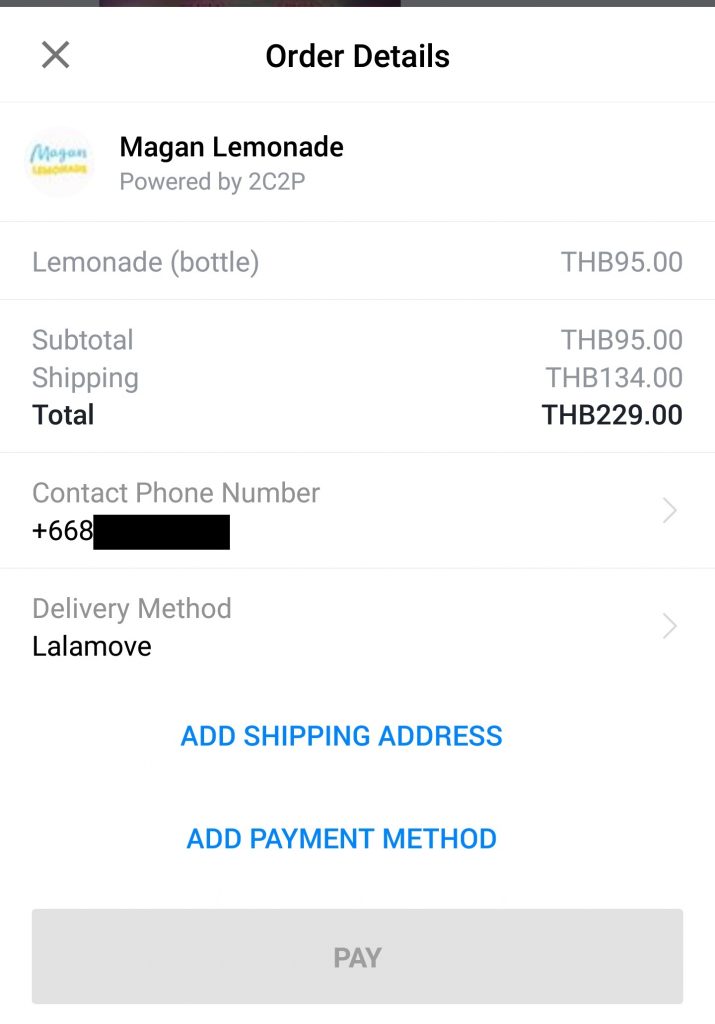 View order in Facebook Messenger