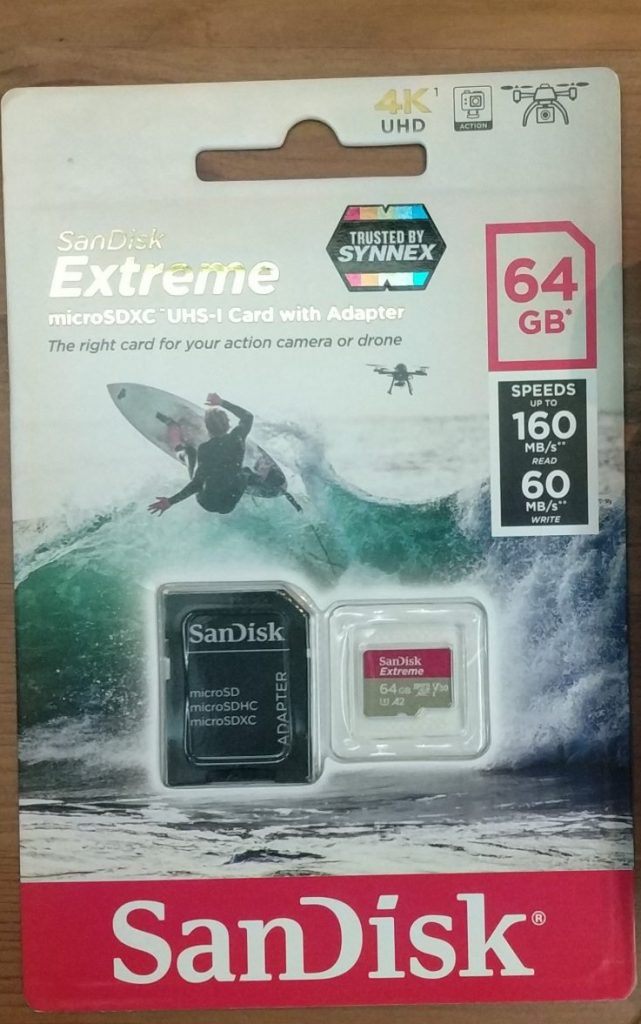 Micro SD Card ขนาด 64GB ที่ได้มาพร้อมกับเจ้า Osmo Pocket