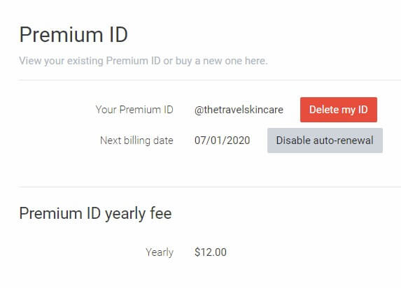 เมื่อซื้อ Premium ID เรียบร้อยแล้ว หน้าจอจะขึ้นขอมูลแบบนี้ครับ